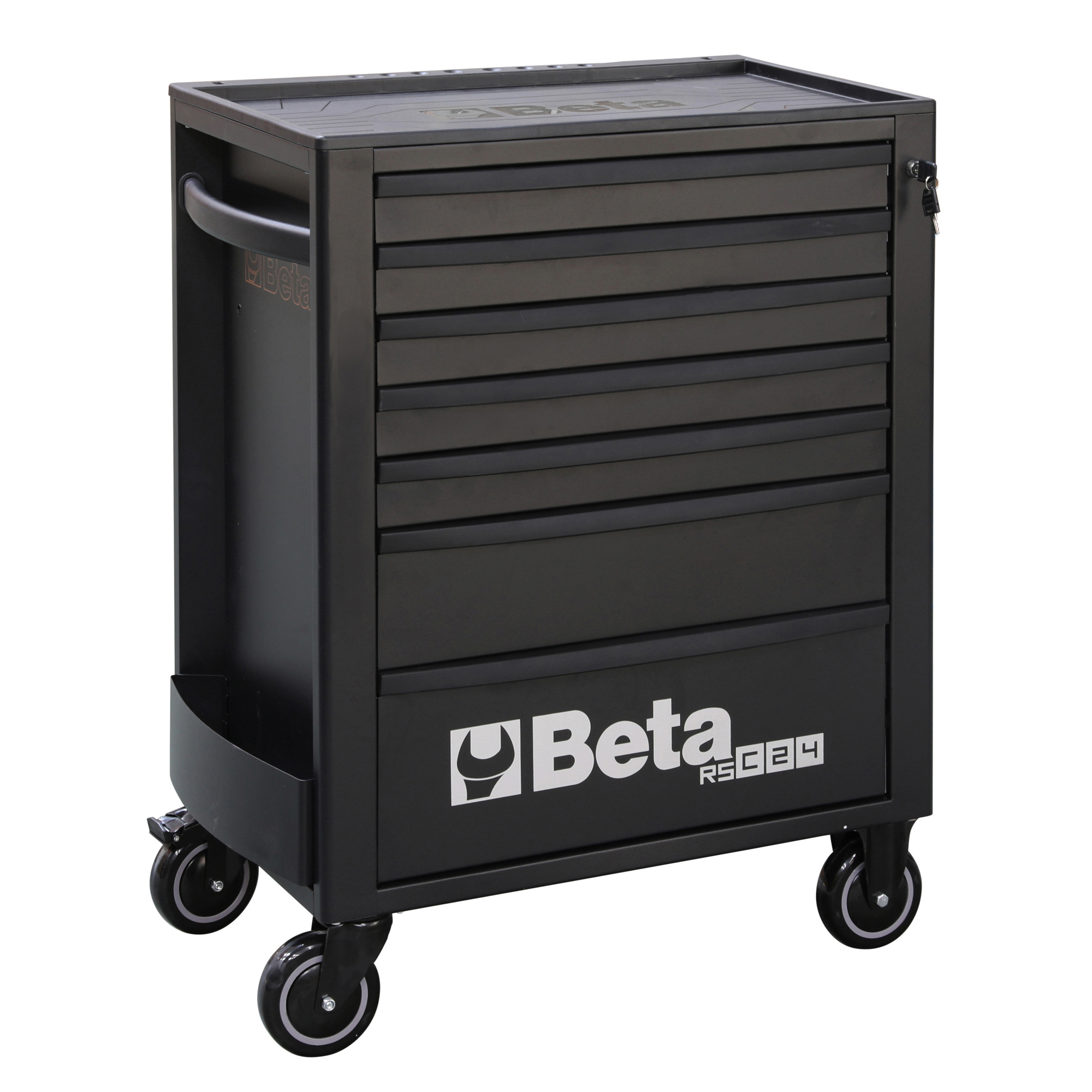 Beta, Heavy Duty 7 -Drawer Rolling Tool Cabinet, Width 29.14 in, Height 38.15 in, Color Black, Model# RSC24/7-N